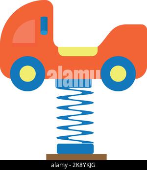 Spring car icon cartoon vector. Game school Stock Vector