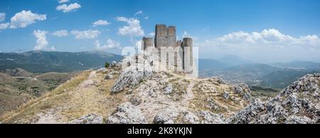 the beautiful castle of Rocca Calascio and where the film Ladyhawke was filmed Stock Photo