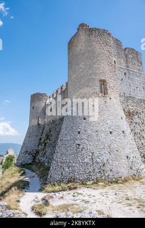 the beautiful castle of Rocca Calascio and where the film Ladyhawke was filmed Stock Photo