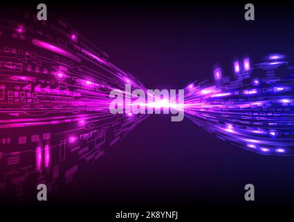 Abstract background signal connection futuristic technology interface system graphic design vector illustration Stock Vector