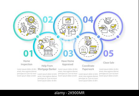 Buy new property circle infographic template Stock Vector