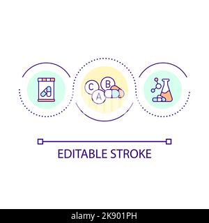 Pharmaceuticals industry loop concept icon Stock Vector