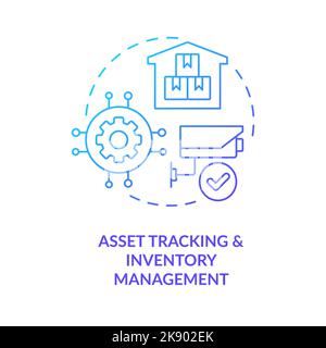 Provide IoT technologies blue gradient concept icon Stock Vector