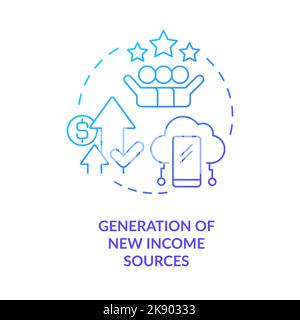 Business opportunities blue gradient concept icon Stock Vector
