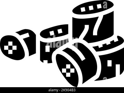 cut chili pepper glyph icon vector illustration Stock Vector