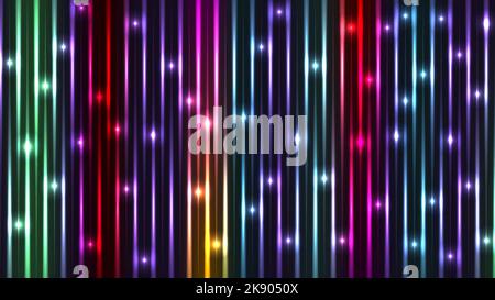 Abstract background, vertical glowing lines with lights, vector illustration. Stock Vector