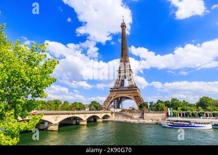Paris, Eiffel Tower and Seine river. Paris, France. Stock Photo