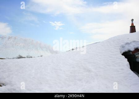 Ouverture route des cretes Stock Photo