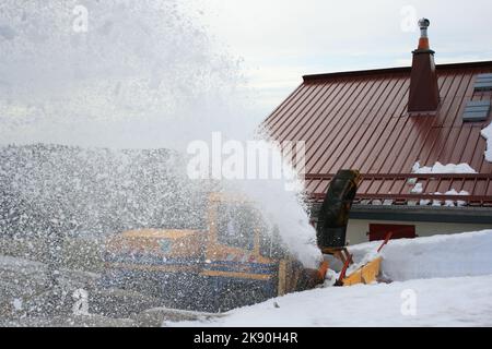 Ouverture route des cretes Stock Photo