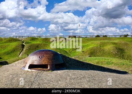 France, Meuse, Fort of Vaux, remains of the battle. Stock Photo