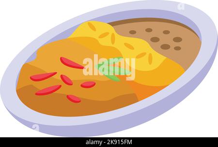 El Salvador bean food icon isometric vector. Country travel. National map Stock Vector