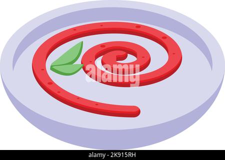 El Salvador red food icon isometric vector. Country national. World contour Stock Vector