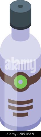 Coconut spray icon isometric vector. Cosmetic cream. Lotion organic Stock Vector