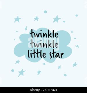 cute card sweet dreams, good night. stars Stock Vector