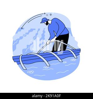 Surface irrigation systems isolated cartoon vector illustrations Stock ...
