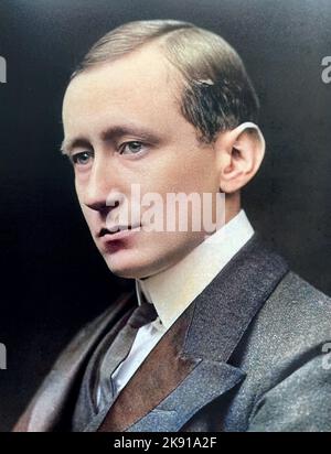 GUGLIELMO MARCONI (1874-1937) Italian inventor and electrical engineer, radio pioneer. about 1910 Stock Photo