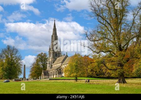 St Mary's Church, Studley Royal, Fountains Abbey, near Ripon, North Yorkshire, England, UK Stock Photo