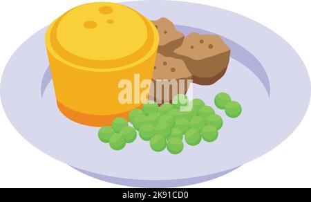 Cuisine food icon isometric vector. Australian travel. Salad menu Stock Vector