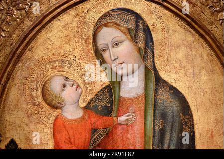 Virgin and Child (around 1425–1430) by a Venetian painter. Tempera on wood. Stock Photo