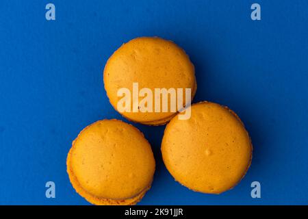 sweet meringue, macaron or French macaroon Stock Photo