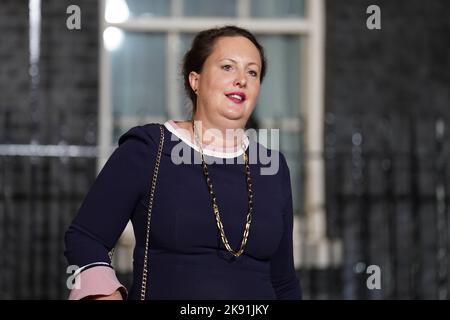 Victoria Prentis who has been appointed Attorney General, in Downing Street, London after Rishi Sunak has been appointed as Prime Minister. Picture date: Tuesday October 25, 2022. Stock Photo