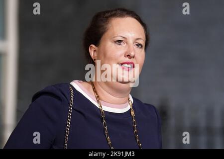 Victoria Prentis who has been appointed Attorney General, in Downing Street, London after Rishi Sunak has been appointed as Prime Minister. Picture date: Tuesday October 25, 2022. Stock Photo