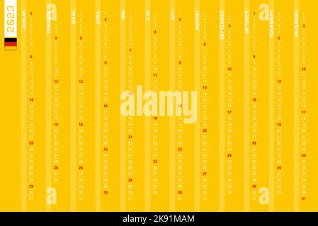 One-row vertical calendar for the year 2022 in German. German calendar for  2022 with highlighted Sundays. Vector illustration Stock Vector Image & Art  - Alamy