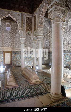 Saadian Tombs Marrakech Morocco Stock Photo