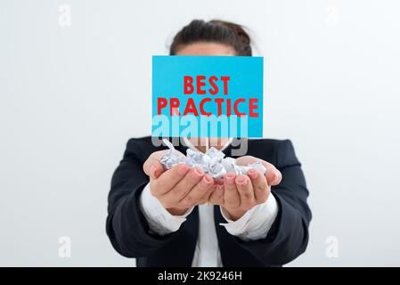 Handwriting text Best Practice. Internet Concept Selective Focus Proven Ideas for Success and Effective Stock Photo