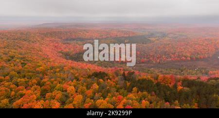 Aerial view of the Jordan River Valley, looking north from Dead Man's Hill. Stock Photo