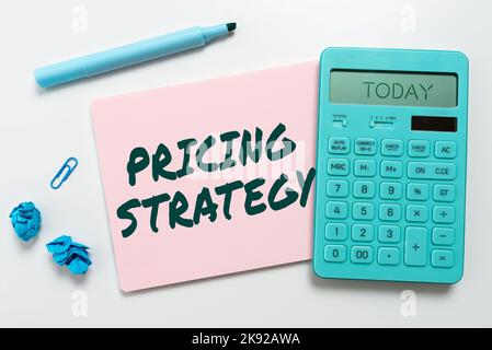Conceptual display Pricing Strategy. Word Written on responsible for developing new industrial processes Stock Photo