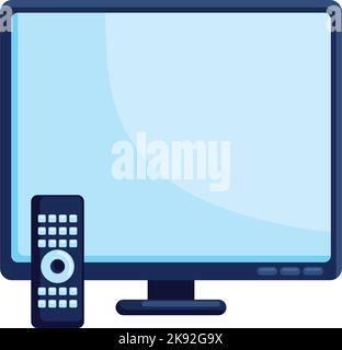 televisor with remote control Stock Vector