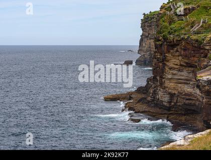 The Federation Cliff Walk at Dover Heights overlooking the Tasman Sea in Sydney, Australia Stock Photo