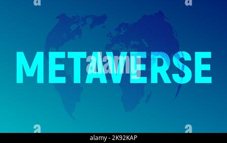 Metaverse background game 3d abstract cyber technology logo. Futuristic neon metaverse background virtual reality. Stock Vector