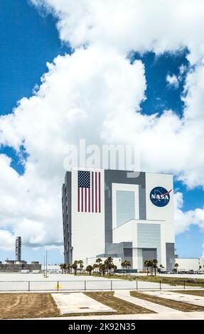 Orlando, USA - July 25, 2010: The Vehicle Assembly Building at NASA, Kennedy Space Center in Florida, Orlando. Stock Photo