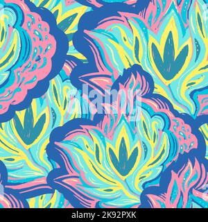 Vintage floral ornamental pattern in victorian style for decor, wallpaper, fabric design. Stock Vector