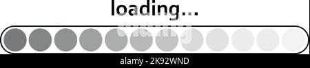 Download status scale, download progress on white background - Vector illustration Stock Vector