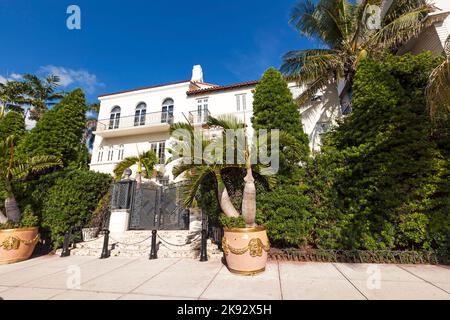 MIAMI, USA - AUG 5, 2013: Versace mansion. In 1997 the world gasped as Gianni Versace was shot to death on the doorstep of his Miami South Beach mansi Stock Photo