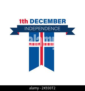 Iceland Independence Day Emblem. Happy national holiday. Stock Vector