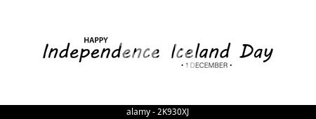Iceland Independence Day Banner. Happy national holiday Stock Vector