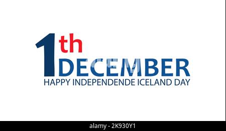 Iceland Independence Day Banner. Happy national holiday Stock Vector