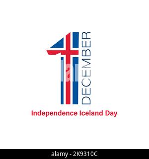 Iceland Independence Day Icon. Happy national holiday Stock Vector
