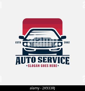 Auto service and repair car logo design vector, best for custom garage shop tuning premium vector template Stock Vector