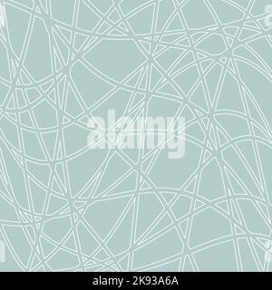 Geometric vector abstract curved light blue and white pattern. Geometric modern ornament for designs and backgrounds Stock Vector