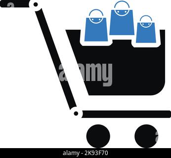 Basket carry cart icon Stock Vector