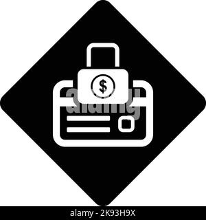 Card lock number icon Stock Vector