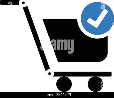 Cart check shopping buy icon Stock Vector