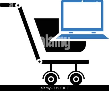 Cart ecommerce shopping icon Stock Vector