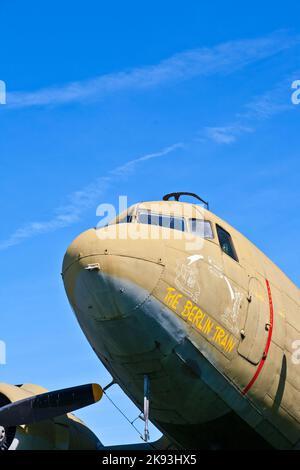 FRANKFURT, GERMANY - JUNE 6: visit of the museum of the Luftbruecke at June 6,2010 in Frankfurt, Germany. The memorial was inaugurated in 1985 and is Stock Photo