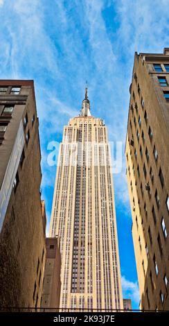 New York, USA - July 12, 2010: The Empire State Building in New York City. After the terrorist attack on 9/11/01, this is the tallest building in New Stock Photo